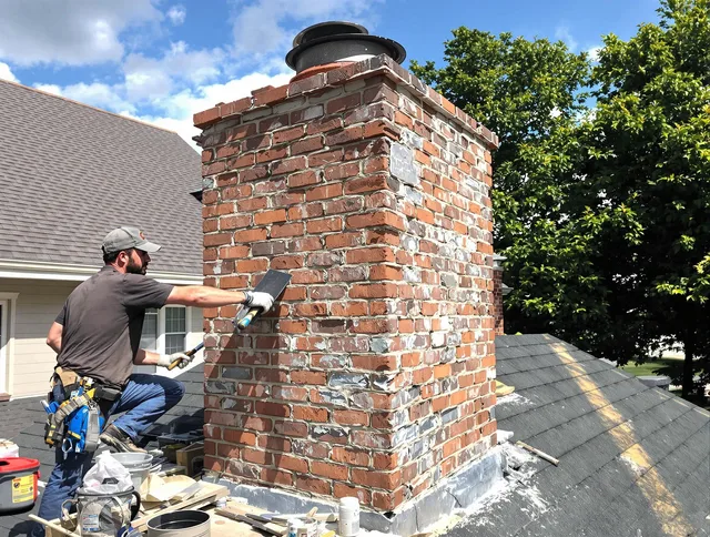 Completed chimney rebuild by Bradenton Chimney Sweep in Bradenton, FL