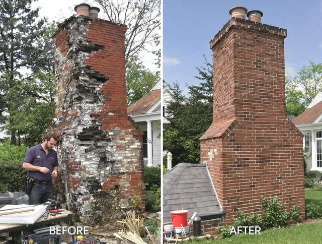 Bradenton Chimney Sweep performing a full chimney restoration in Bradenton, FL