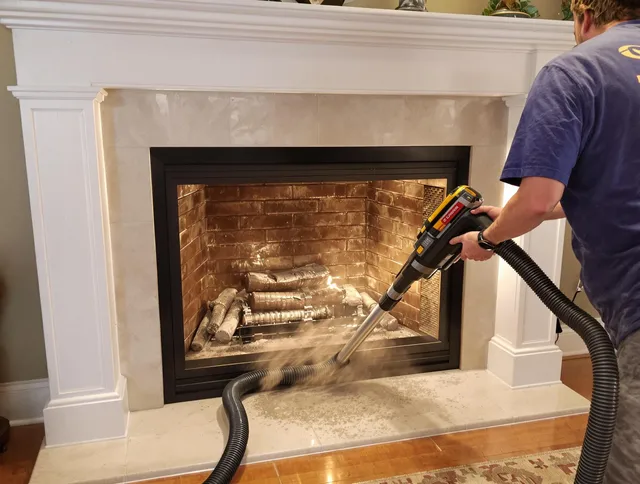 Fireplace cleaning performed by Bradenton Chimney Sweep in Bradenton, FL