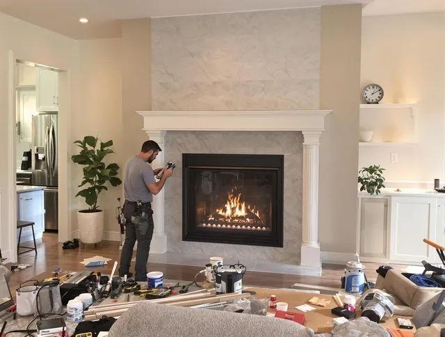 Newly installed fireplace by Bradenton Chimney Sweep in Bradenton, FL