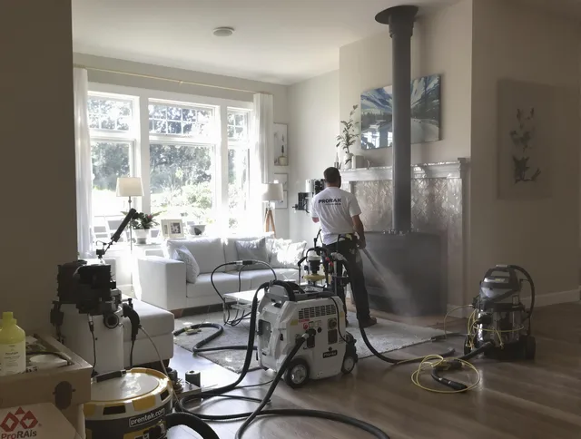 Soot removal service by Bradenton Chimney Sweep for a fireplace in Bradenton, FL